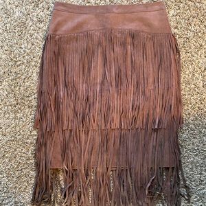 BCBGMAXAZRIA Suede Skirt